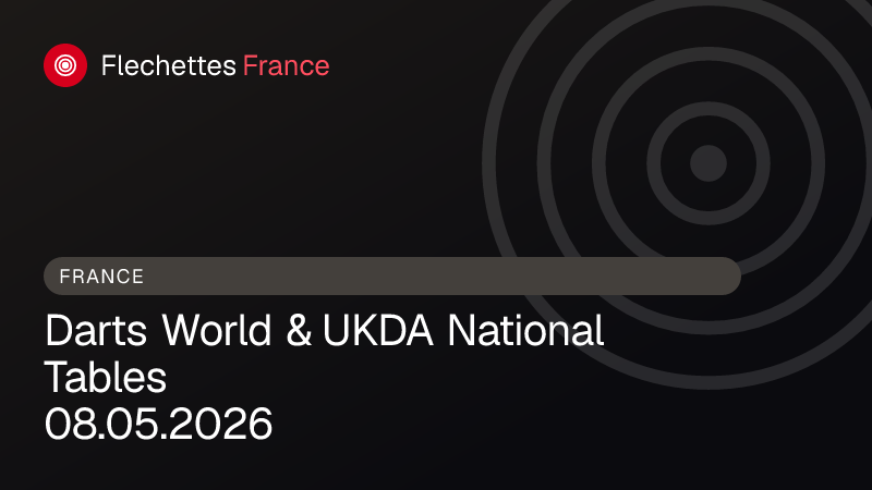 Darts World & UKDA National Tables 08.05.2026