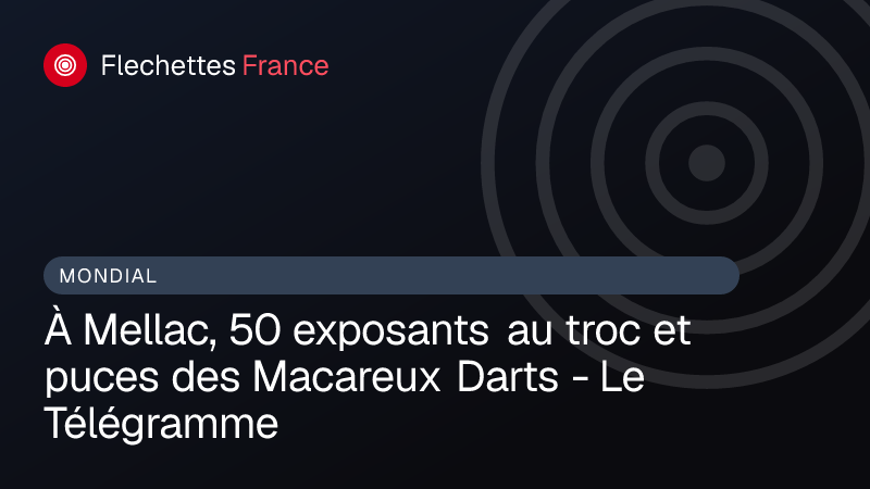 À Mellac, 50 exposants au troc et puces des Macareux Darts - Le Télégramme
