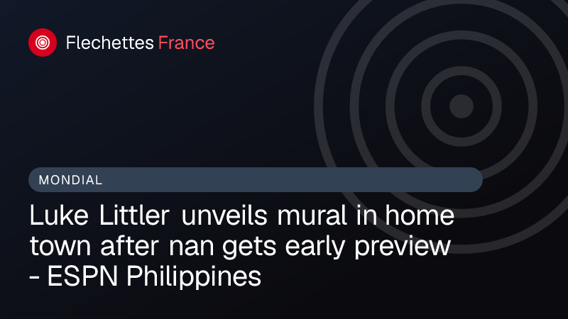 Luke Littler unveils mural in home town after nan gets early preview - ESPN Philippines
