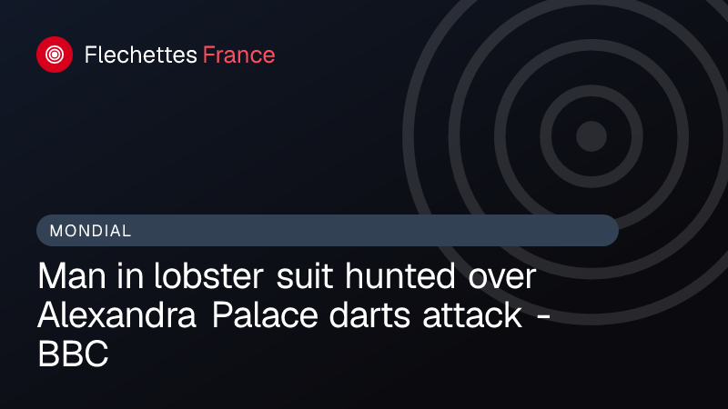 Man in lobster suit hunted over Alexandra Palace darts attack - BBC